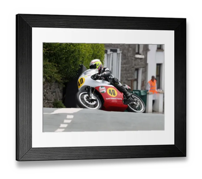 Framed Print : Barry Davidson (Gimbert Honda) 2022 Pre TT Classic Framed Print : Barry Davidson (Gimbert Honda) 2022 Pre TT Classic
