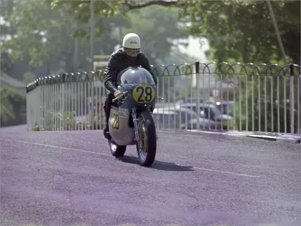 Stuart Graham (Suzuki) on Ballaugh Bridge 1970 Senior TT