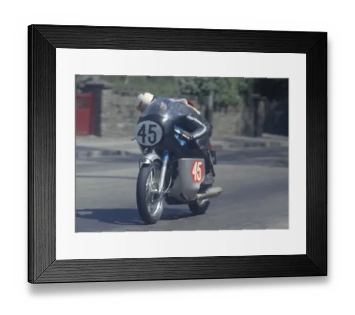 Framed Print : Graham Penny (Honda) on Glencrutchery Road 1969 Production TT Framed Print : Graham Penny (Honda) on Glencrutchery Road 1969 Production TT