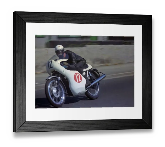 Framed Print : Malcolm Uphill (Triumph) on Bray Hill 1969 Production TT Framed Print : Malcolm Uphill (Triumph) on Bray Hill 1969 Production TT