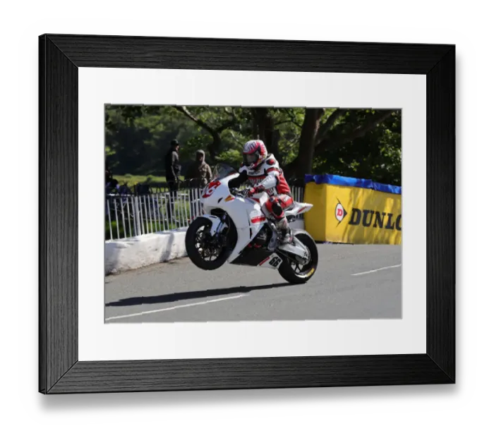 Framed Print : Anthony Redmond Honda 2019 Superstock TT