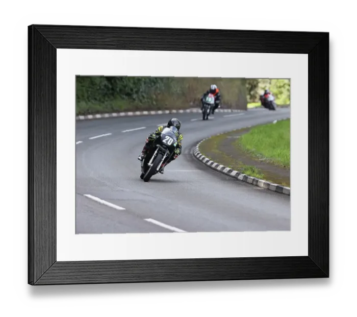 Framed Print : Michael Russell (Norton) at Quarry Bends Classic Senior Manx Grand Prix Framed Print : Michael Russell (Norton) at Quarry Bends Classic Senior Manx Grand Prix