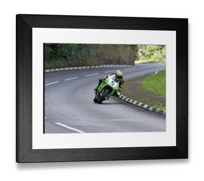 Framed Print : Brian McCormack Kawasaki Classic Superbike Manx Grand Prix Framed Print : Brian McCormack Kawasaki Classic Superbike Manx Grand Prix