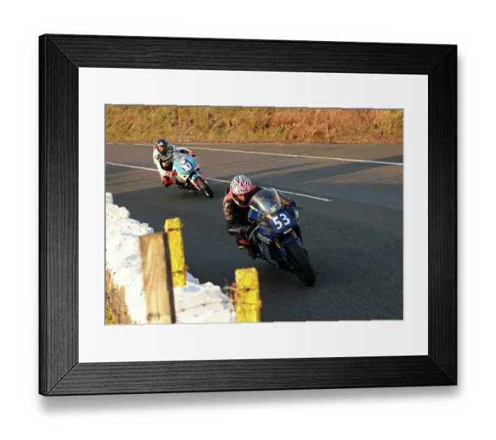 Framed Print : Wayne Burgeais Kawasaki) 2022 Junior Manx Grand prix Framed Print : Wayne Burgeais Kawasaki) 2022 Junior Manx Grand prix