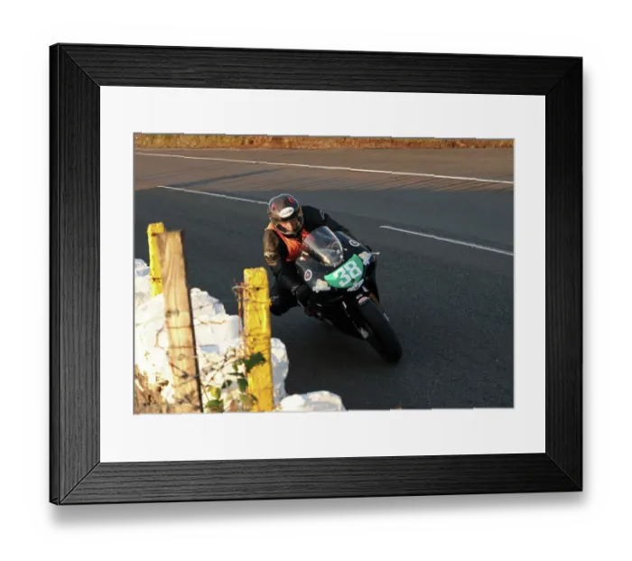 Framed Print : Garth Woods Kawasaki 2022 Junior Manx Grand prix Framed Print : Garth Woods Kawasaki 2022 Junior Manx Grand prix
