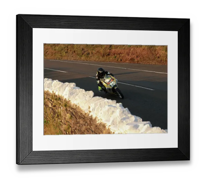 Framed Print : Mark Herbertson Kawasaki 2022 Junior Manx Grand Prix Framed Print : Mark Herbertson Kawasaki 2022 Junior Manx Grand Prix