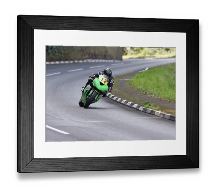 Framed Print : Chris Cook Kawasaki 2022 Senior Manx Grand Prix Framed Print : Chris Cook Kawasaki 2022 Senior Manx Grand Prix