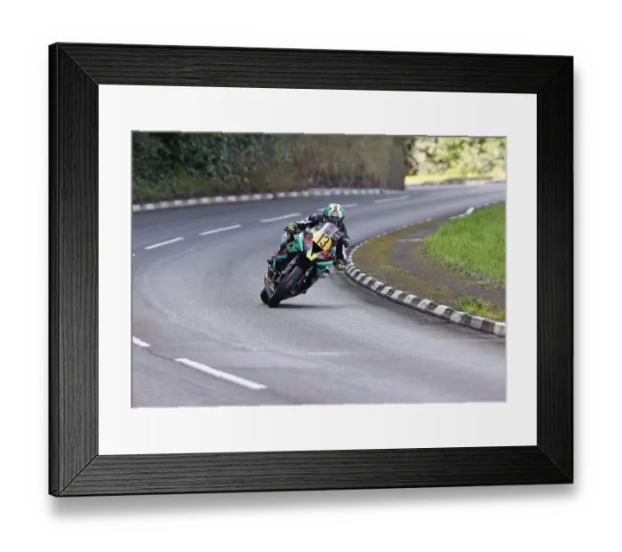 Framed Print : Michael Rees Kawasaki 2022 Senior Manx Grand Prix Framed Print : Michael Rees Kawasaki 2022 Senior Manx Grand Prix