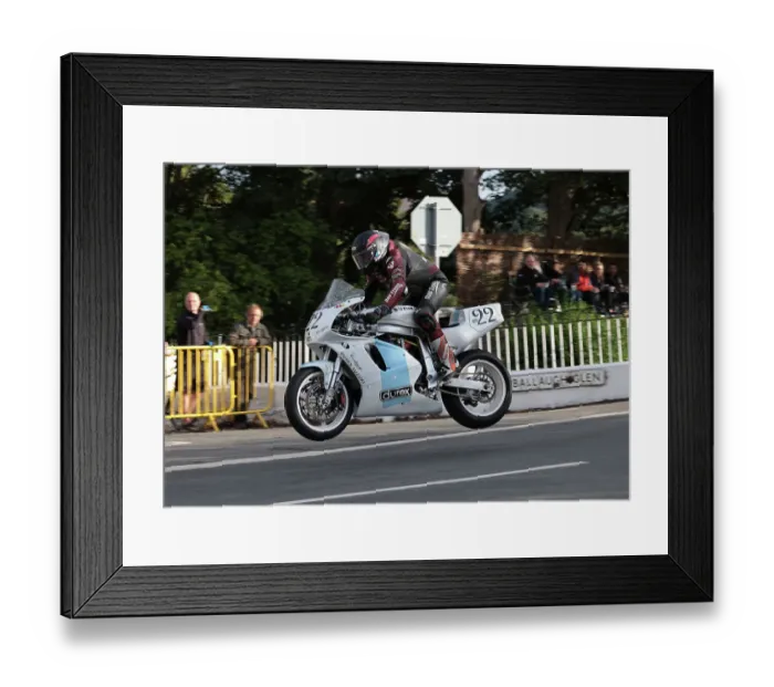 Framed Print : Michal Dukoupil Suzuki 2022 Classic Superbike Manx Grand Prix