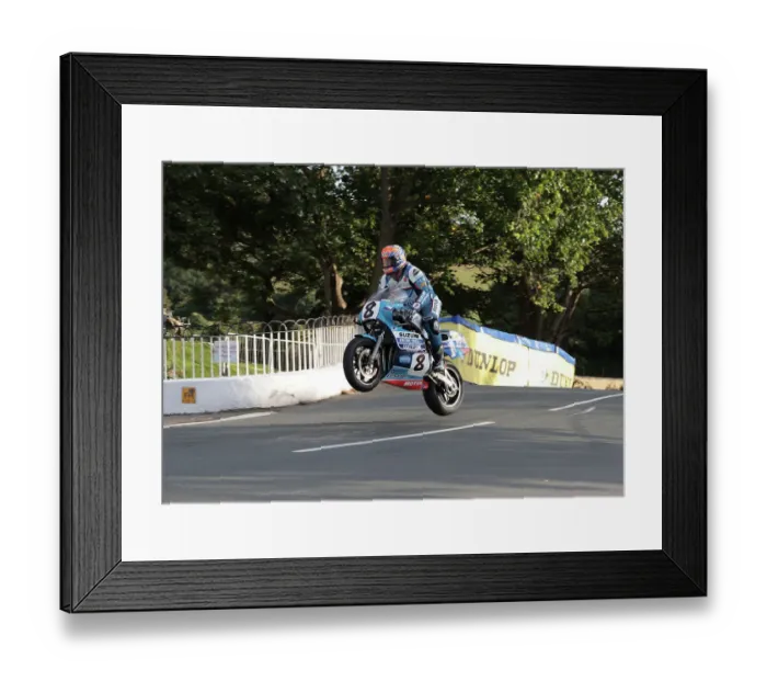 Framed Print : Philip Crowe Suzuki Classic Superbike Manx Grand Prix