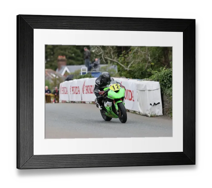 Framed Print : Chris Cook Kawasaki 2022 Senior Manx Grand Prix Framed Print : Chris Cook Kawasaki 2022 Senior Manx Grand Prix