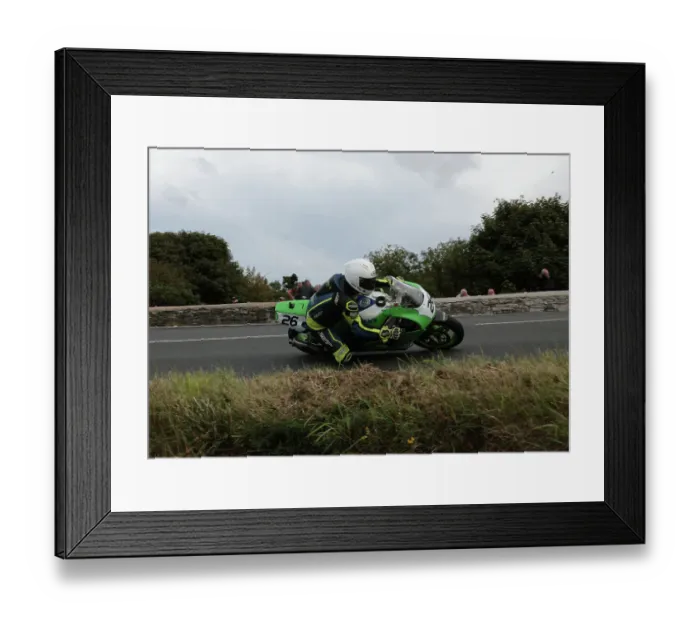 Framed Print : Paul Potchy Williams Kawasaki 2022 Classic Superbike Manx Grand Prix