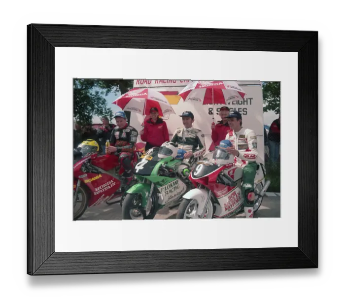 Framed Print : Ian Lougher Honda Robert Dunlop Owen McNally (Honda) Framed Print : Ian Lougher Honda Robert Dunlop Owen McNally (Honda)