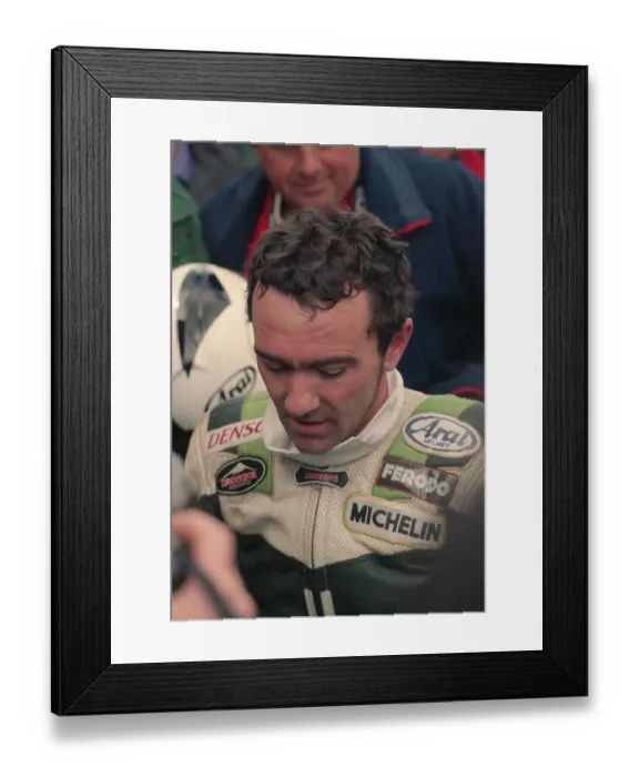 Framed Print : Robert Dunlop Honda) 1998 Ultra Lightweight T