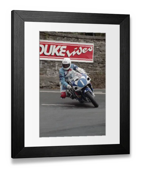 Framed Print : Mark Flynn Suzuki 1998 Junior TT