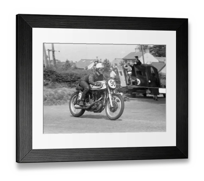Framed Print : Florian Camathias (Norton) 1955 Senior Ulster Grand Prix Framed Print : Florian Camathias (Norton) 1955 Senior Ulster Grand Prix
