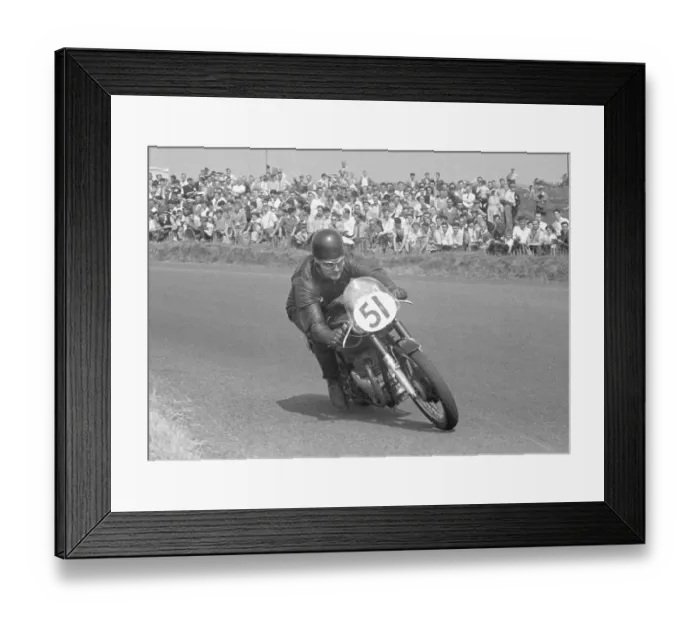 Framed Print : Bill Collett (Matchless) 1955 Senior Ulster Grand Prix Framed Print : Bill Collett (Matchless) 1955 Senior Ulster Grand Prix