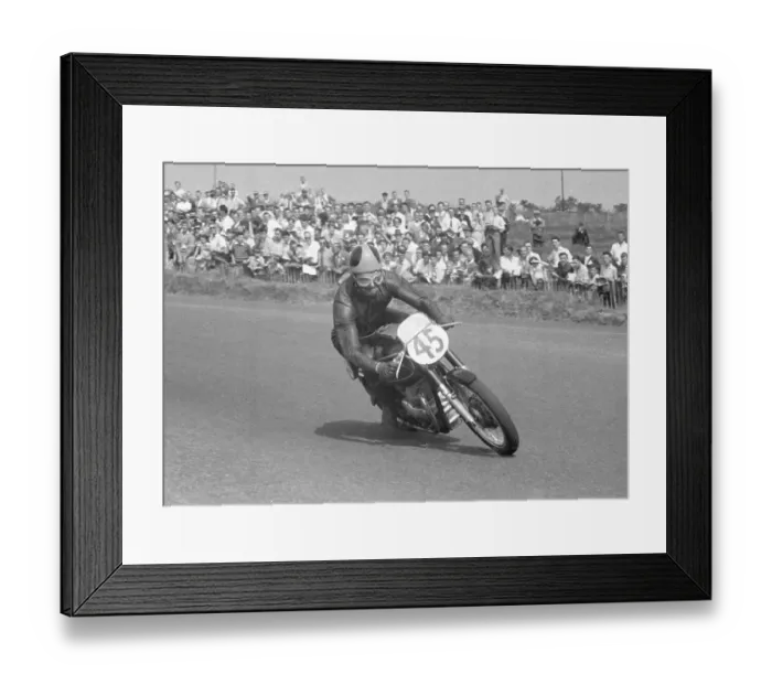 Framed Print : John Clark (Matchless) 1955 Senior Ulster Grand Prix