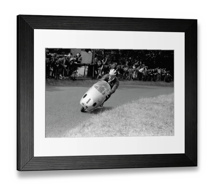 Framed Print : Bill Lomas (MV) 1955 Lightweight Ulster Grand Prix