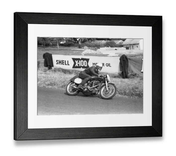 Framed Print : Wilf Herron (Norton) 1955 Lightweight Ulster Grand Prix Framed Print : Wilf Herron (Norton) 1955 Lightweight Ulster Grand Prix