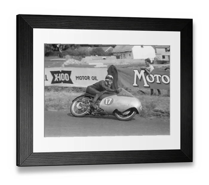 Framed Print : Arthur Wheeler (Guzzi) 1955 Lightweight Ulster Grand Prix