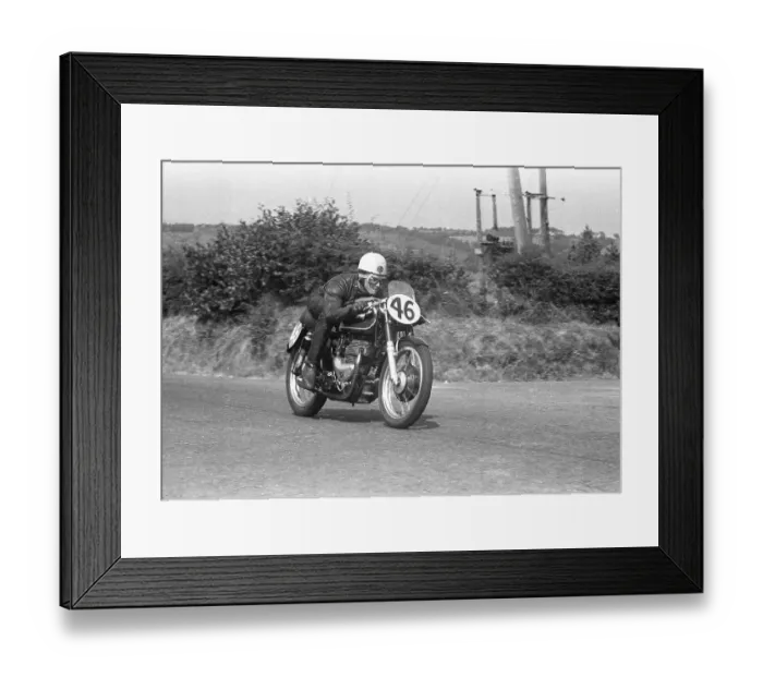 Framed Print : Derek Ennett (Matchless) 1955 Lightweight Ulster Grand Prix Framed Print : Derek Ennett (Matchless) 1955 Lightweight Ulster Grand Prix