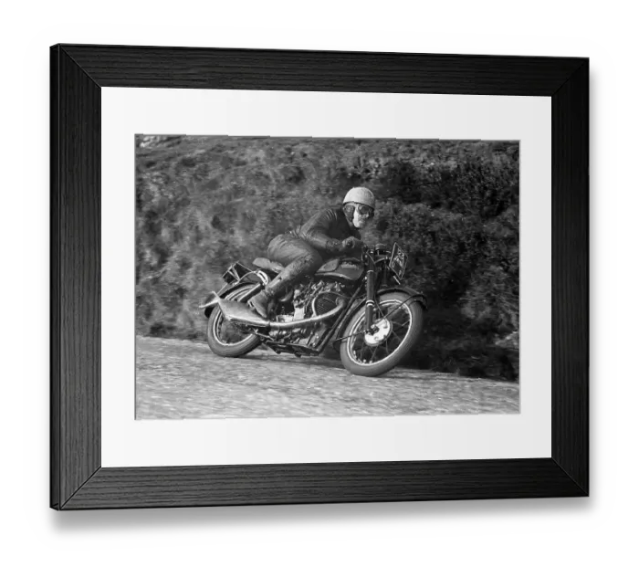 Framed Print : Bertie Goodman Velocette 1952