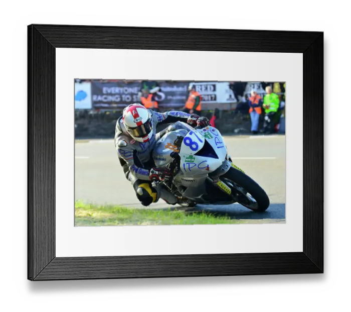 Framed Print : Mark Goodings Kawasaki 2015 Supersport TT Framed Print : Mark Goodings Kawasaki 2015 Supersport TT