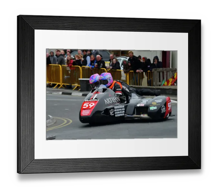 Framed Print : Craig Melvin Stuart Christian LCR Suzuki 2015 Sidecar TT Framed Print : Craig Melvin Stuart Christian LCR Suzuki 2015 Sidecar TT