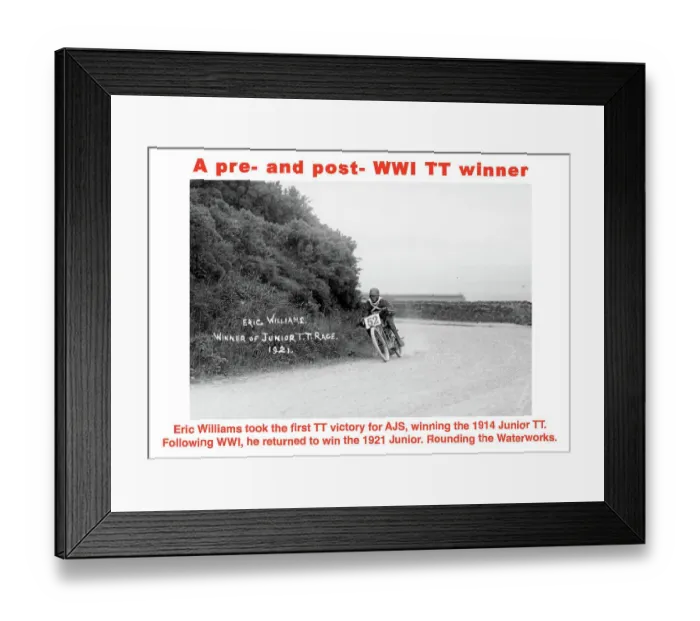 Framed Print : EX Eric Williams AJS 1914 Junior TT Framed Print : EX Eric Williams AJS 1914 Junior TT