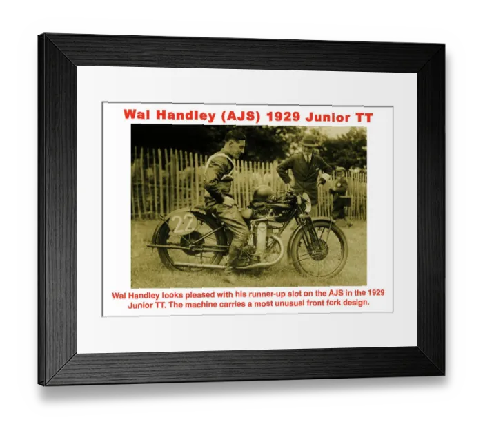 Framed Print : EX Wal Handley AJS 1929 Junior TT Framed Print : EX Wal Handley AJS 1929 Junior TT