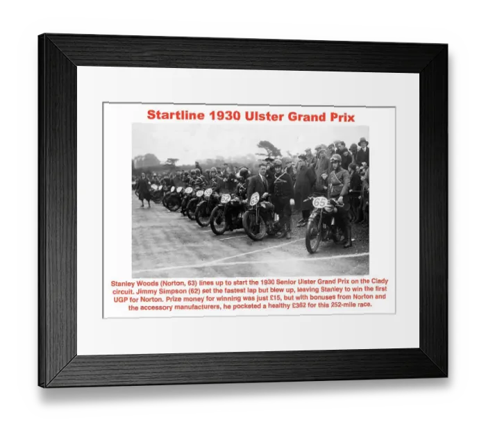 Framed Print : EX 1930 Ulster start