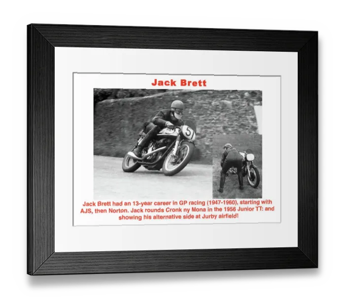 Framed Print : EX Jack Brett Norton 1956 Junior TT Framed Print : EX Jack Brett Norton 1956 Junior TT
