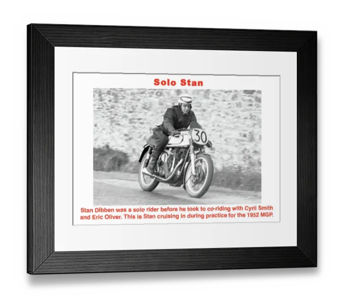 Framed Print : EX Stan Dibben Norton 1952 Manx Grand Prix Framed Print : EX Stan Dibben Norton 1952 Manx Grand Prix