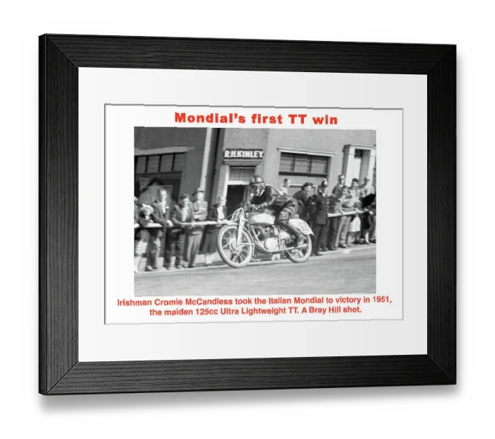 Framed Print : EX Cromie McCandless Mondial 1951 Ultra Lightweight TT Framed Print : EX Cromie McCandless Mondial 1951 Ultra Lightweight TT