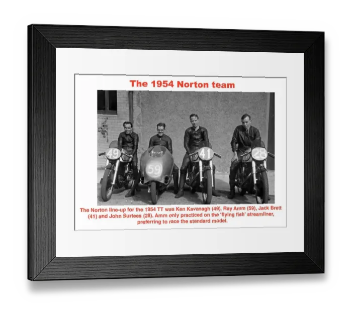 Framed Print : EX 1954 Norton team Framed Print : EX 1954 Norton team