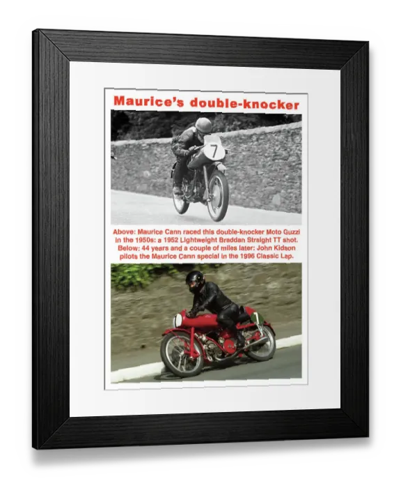 Framed Print : EX Maurice Cann Guzzi 1952 Lightweight TT John Kidson Framed Print : EX Maurice Cann Guzzi 1952 Lightweight TT John Kidson
