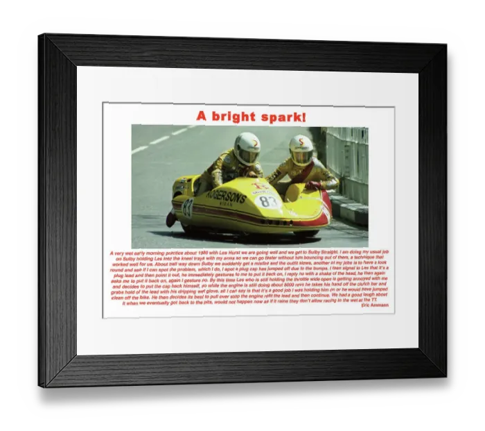 Framed Print : Les Hurst Eric Ammann Yamaha 1980 Sidecar TT Framed Print : Les Hurst Eric Ammann Yamaha 1980 Sidecar TT