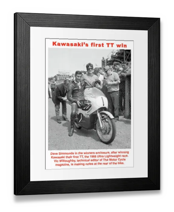 Framed Print : Dave Simmonds Kawasaki 1968 Ultra Lightweight TT Framed Print : Dave Simmonds Kawasaki 1968 Ultra Lightweight TT
