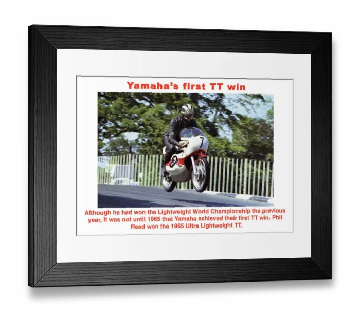 Framed Print : Phil Read Yamaha 1965 Ultra Lightweight TT Framed Print : Phil Read Yamaha 1965 Ultra Lightweight TT