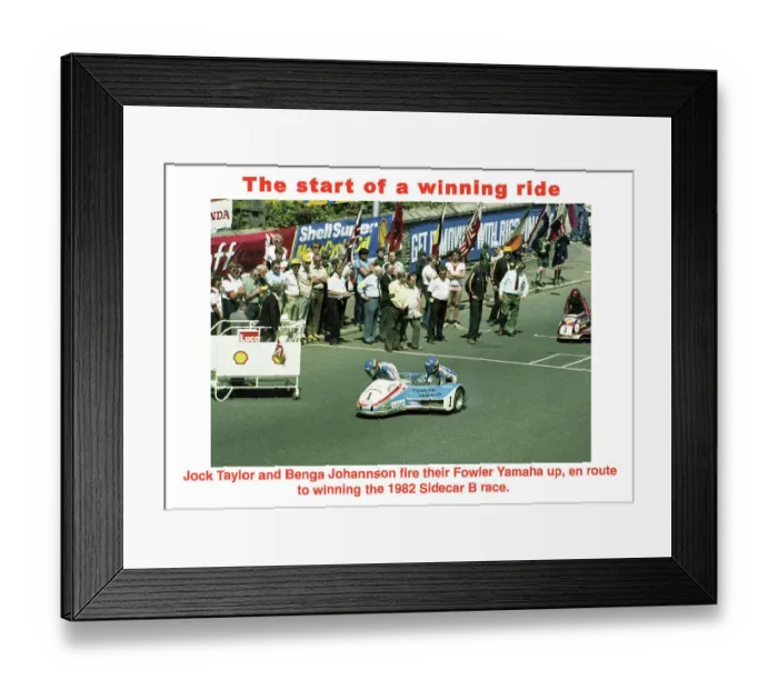 Framed Print : Jock Taylor Benga Johannson Fowler Yamaha 1982 Sidecar TT Framed Print : Jock Taylor Benga Johannson Fowler Yamaha 1982 Sidecar TT