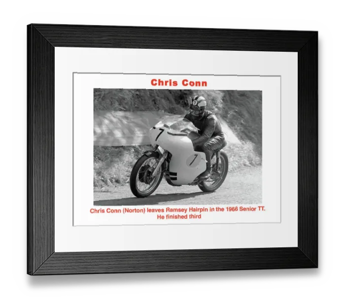 Framed Print : Chris Conn Norton 1966 Senior TT Framed Print : Chris Conn Norton 1966 Senior TT