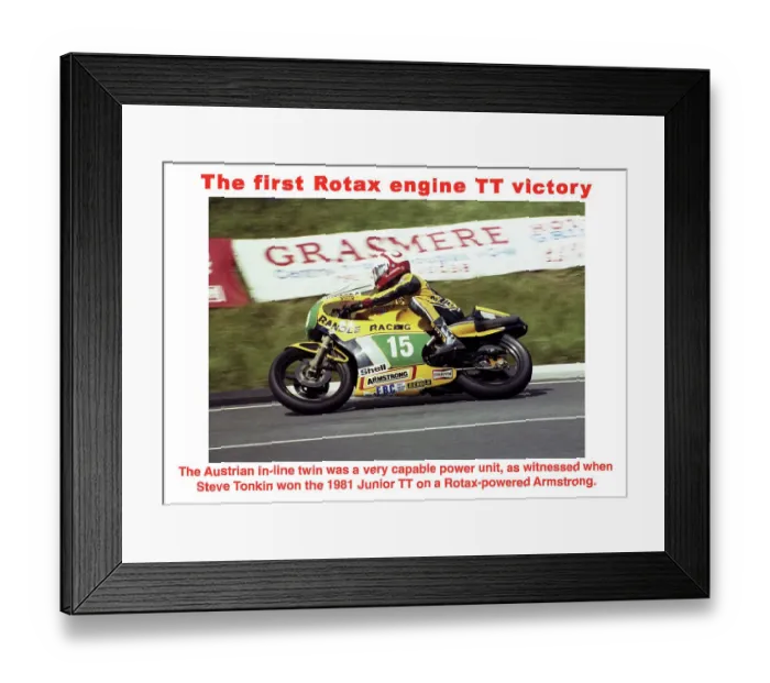 Framed Print : Steve Tonkin Armstrong 1981 Junior TT Framed Print : Steve Tonkin Armstrong 1981 Junior TT