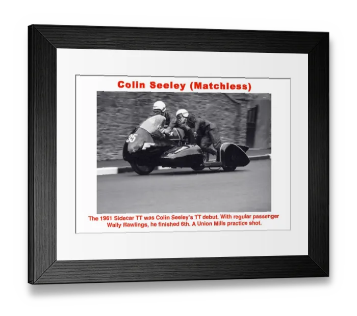 Framed Print : Colin Seeley Wally Rawlings Matchless 1961 Sidecar TT Framed Print : Colin Seeley Wally Rawlings Matchless 1961 Sidecar TT