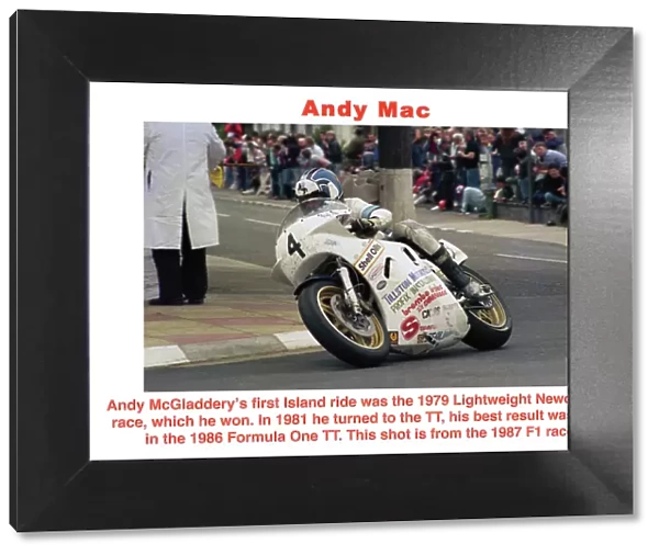 Andy McGladdery Suzuki 1987 Formula One TT