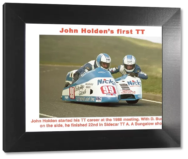 John Holden David Burgess Yamaha 1988 Sidecar TT
