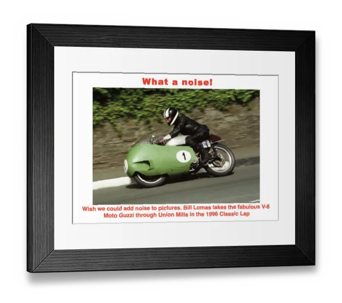 Framed Print : Bill Lomas Guzzi V-8 1996 TT Parade Lap Framed Print : Bill Lomas Guzzi V-8 1996 TT Parade Lap