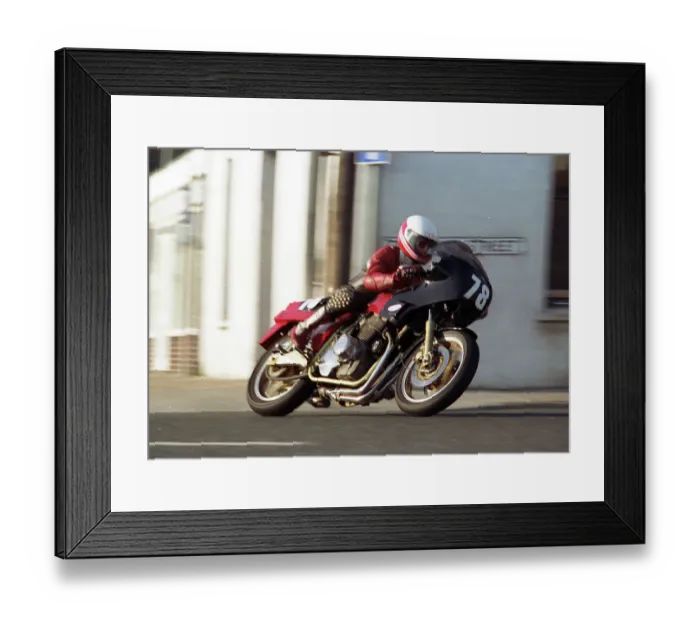 Framed Print : Andy Jessopp Laverda At Ramsey 1989 Production TT Framed Print : Andy Jessopp Laverda At Ramsey 1989 Production TT