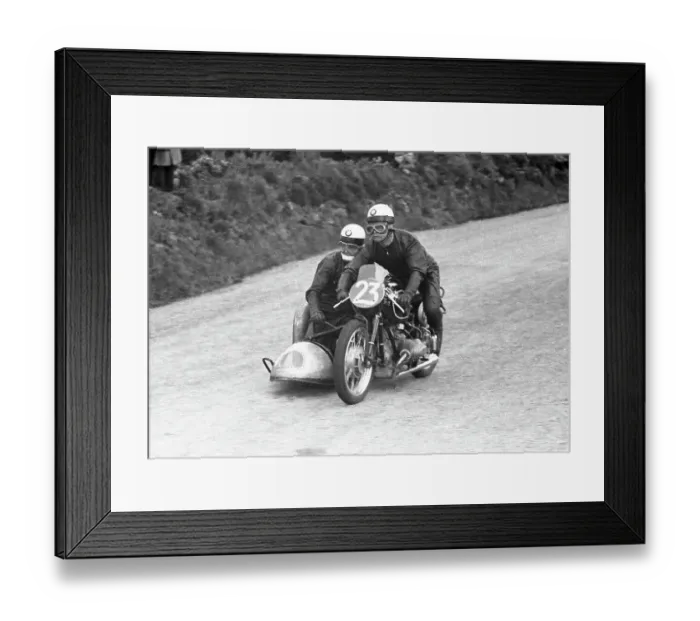 Framed Print : German's Walter Schneider and Hans Strauss (BMW) 1954 Sidecar TT Framed Print : German's Walter Schneider and Hans Strauss (BMW) 1954 Sidecar TT
