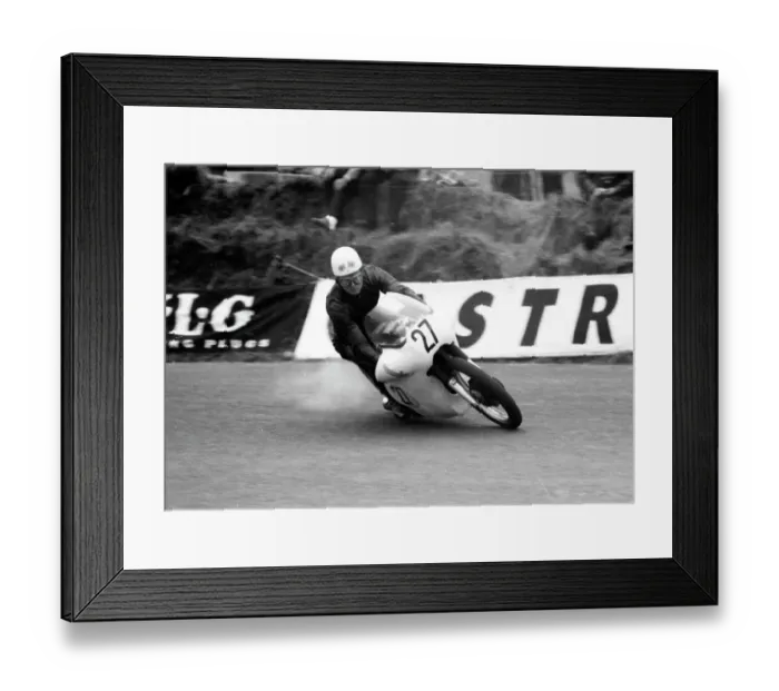 Framed Print : Ron Langston (Matchless) at Signpost Corner, 1961 Senior TT Framed Print : Ron Langston (Matchless) at Signpost Corner, 1961 Senior TT